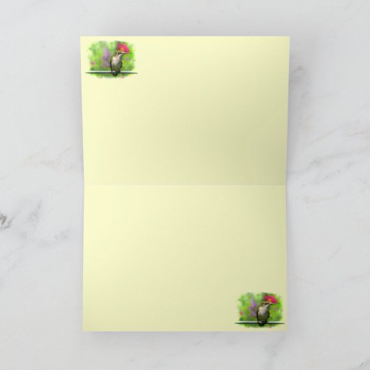 Freundschaft mit Hummingbird Karte (Innenseite)