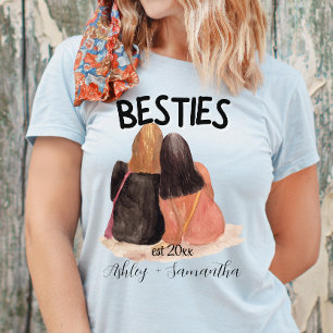 Freundschaft mit personalisiert bester Freundin T-Shirt