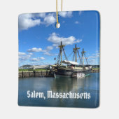 Freundschaft mit Salem Schiff in Salem Massachuset Keramikornament (Links)