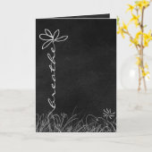 Freundschaft mit schwarzen Tafeln Karte (Gelbe Blume)