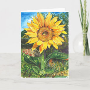 Freundschaft mit Sonnenblumen Karte