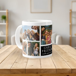Freundschaft moderne Fotocollage Erinnerungsstück Jumbo-Tasse