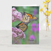 Freundschaft-Monarch Schmetterlinge Karte (Gelbe Blume)