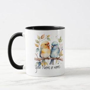 Freundschaft oder Romantik Ihr Name Namen Bird Art Tasse