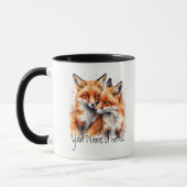Freundschaft oder Romantischer Name oder Name Fox Tasse (Links)