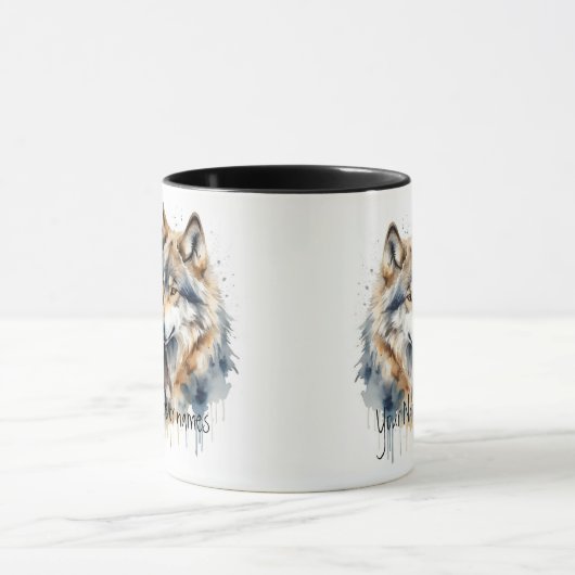 Freundschaft oder Romantischer Name oder Name Wolf Tasse (Zentrum)