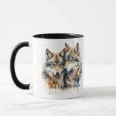 Freundschaft oder Romantischer Name oder Name Wolf Tasse (Links)