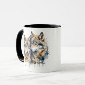 Freundschaft oder Romantischer Name oder Name Wolf Tasse (Vorderseite Links)