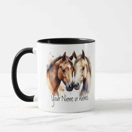 Freundschaft oder Romantischer Name: Pferde Tasse (Links)