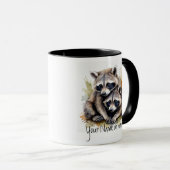 Freundschaft oder Romantischer Name Raccoons Tasse (VorderseiteRechts)