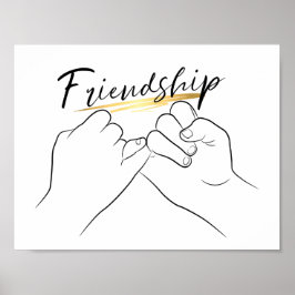 Freundschaft Pinky Promise Niedliche Bauart Poster