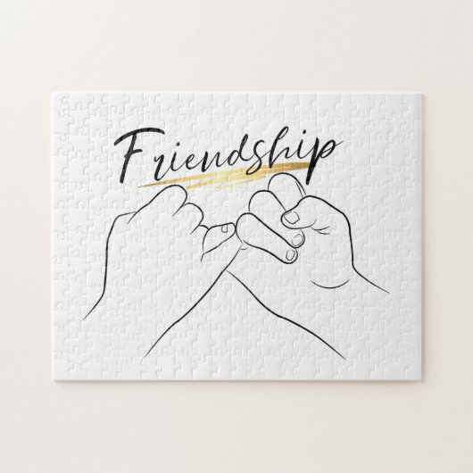 Freundschaft Pinky Promise Niedliche Bauart Puzzle (Horizontal)