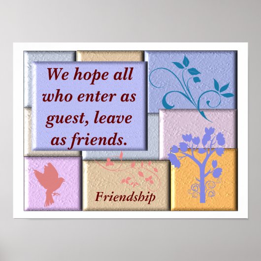 Freundschaft _ Plakatdruck Poster (Vorne)