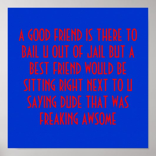 FREUNDSCHAFT POSTER (Vorne)