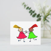 Freundschaft Postkarte (Stehend Vorderseite)