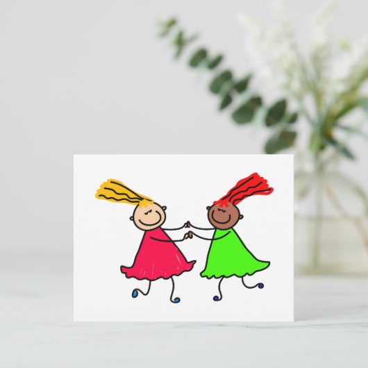 Freundschaft Postkarte (Stehend Vorderseite)