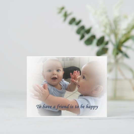 Freundschaft Postkarte (Stehend Vorderseite)