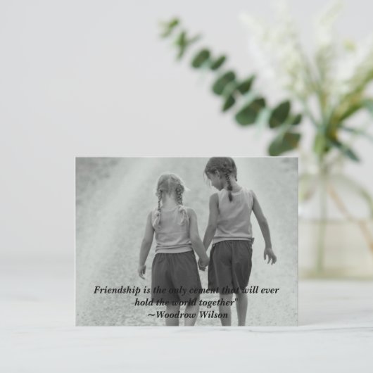 Freundschaft Postkarte (Stehend Vorderseite)