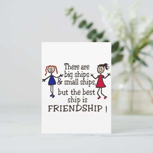 Freundschaft Postkarte (Stehend Vorderseite)