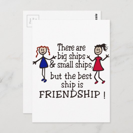 Freundschaft Postkarte (Vorne/Hinten)