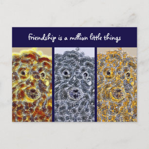 Freundschaft Postkarte Hunde Moderne Abstrakte Kun