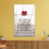Freundschaft Premium Wrapped Canvas (Glanz) Leinwanddruck (Insitu (Wohnzimmer))