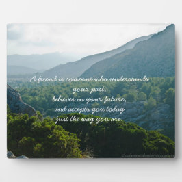 Freundschaft Proverb Plaque Fotoplatte