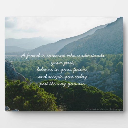 Freundschaft Proverb Plaque Fotoplatte (Vorderseite)