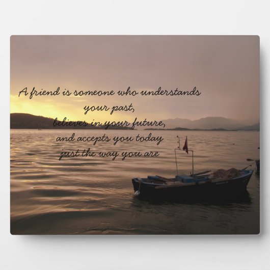 Freundschaft Proverb Plaque Fotoplatte (Vorderseite)