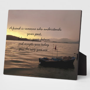 Freundschaft Proverb Plaque Fotoplatte