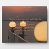 Freundschaft Proverb Plaque Fotoplatte (Vorderseite)