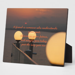 Freundschaft Proverb Plaque Fotoplatte