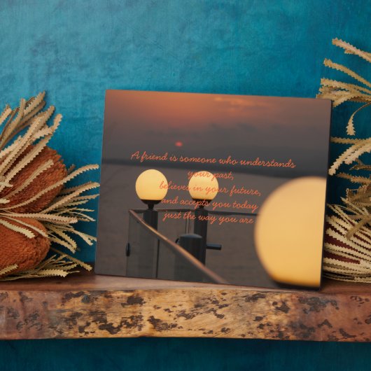 Freundschaft Proverb Plaque Fotoplatte (Seite)