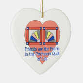 Freundschaft Quilt Keramikornament (Rechts)