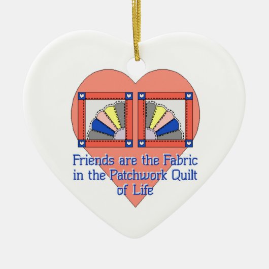 Freundschaft Quilt Keramikornament (Vorne)