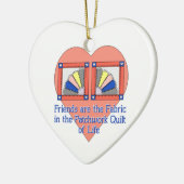 Freundschaft Quilt Keramikornament (Links)