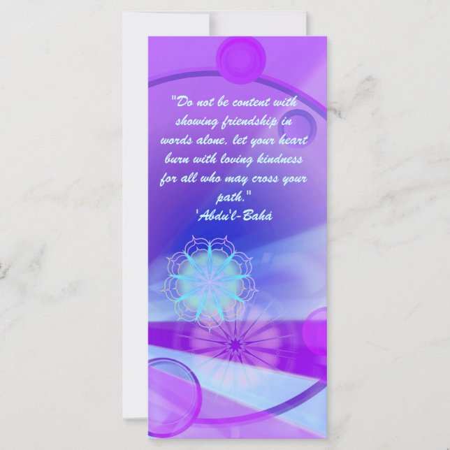 Freundschaft Ruhi Zitat (Vorderseite)