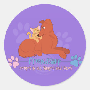 Freundschaft Runder Aufkleber