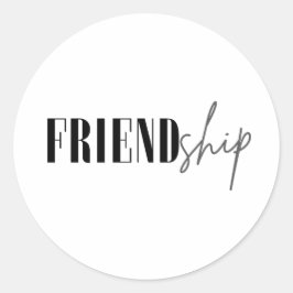 Freundschaft Runder Aufkleber