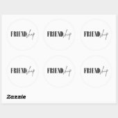 Freundschaft Runder Aufkleber (Blatt)