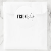 Freundschaft Runder Aufkleber (Tasche)
