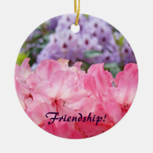 Freundschaft! Schmuck Rosa Rhodies Weihnachtsbaums Keramik Ornament