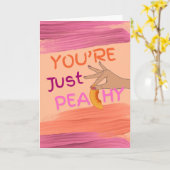 Freundschaft Sie sind nur Peachy Puns Karte (Gelbe Blume)