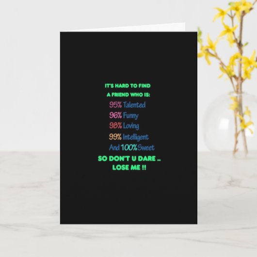 ***FREUNDSCHAFT SPASS*** AM SONDERTAG!! KARTE (Gelbe Blume)