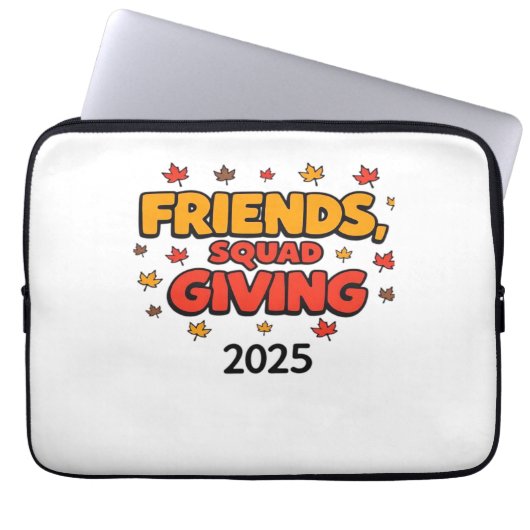 Freundschaft Squad geben Herbst 2025 dankbar Laptopschutzhülle (Vorderseite)