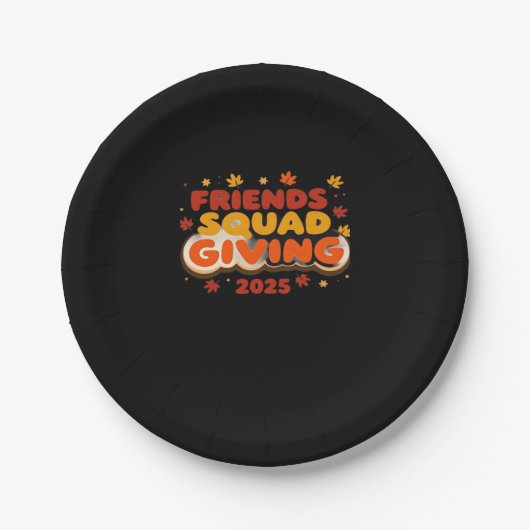 Freundschaft Squad geben Herbst 2025 dankbar Pappteller (Vorderseite)