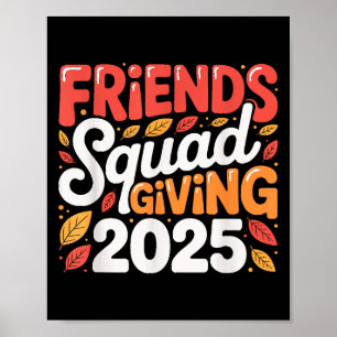 Freundschaft Squad geben Herbst 2025 dankbar Poster