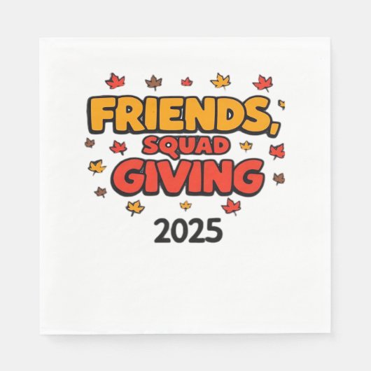 Freundschaft Squad geben Herbst 2025 dankbar Serviette (Vorderseite)