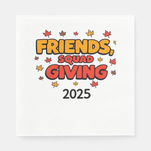 Freundschaft Squad geben Herbst 2025 dankbar Serviette (Vorderseite)
