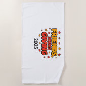 Freundschaft Squad geben Herbst 2025 dankbar Strandtuch (Vorderseite)